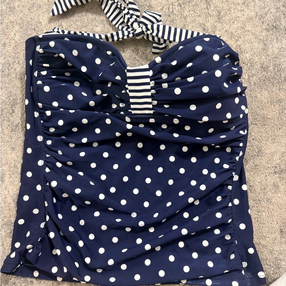 Tommy Bahama Navy and‎ White Striped Swimsuit Top